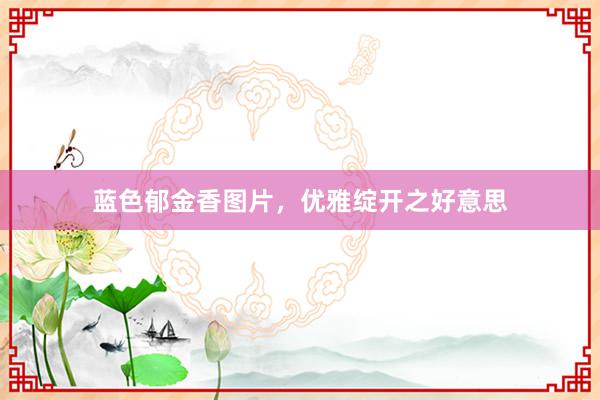 蓝色郁金香图片，优雅绽开之好意思